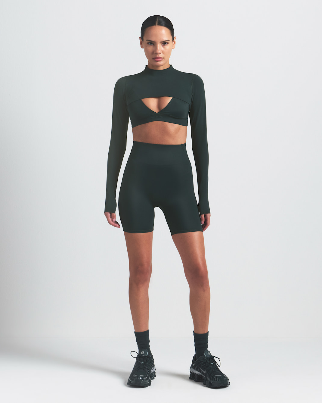 NikeSKIMS Shine Women's High-Waisted 5" Biker Shorts - NSKM DARK TEAL/NSKM DARK TEAL