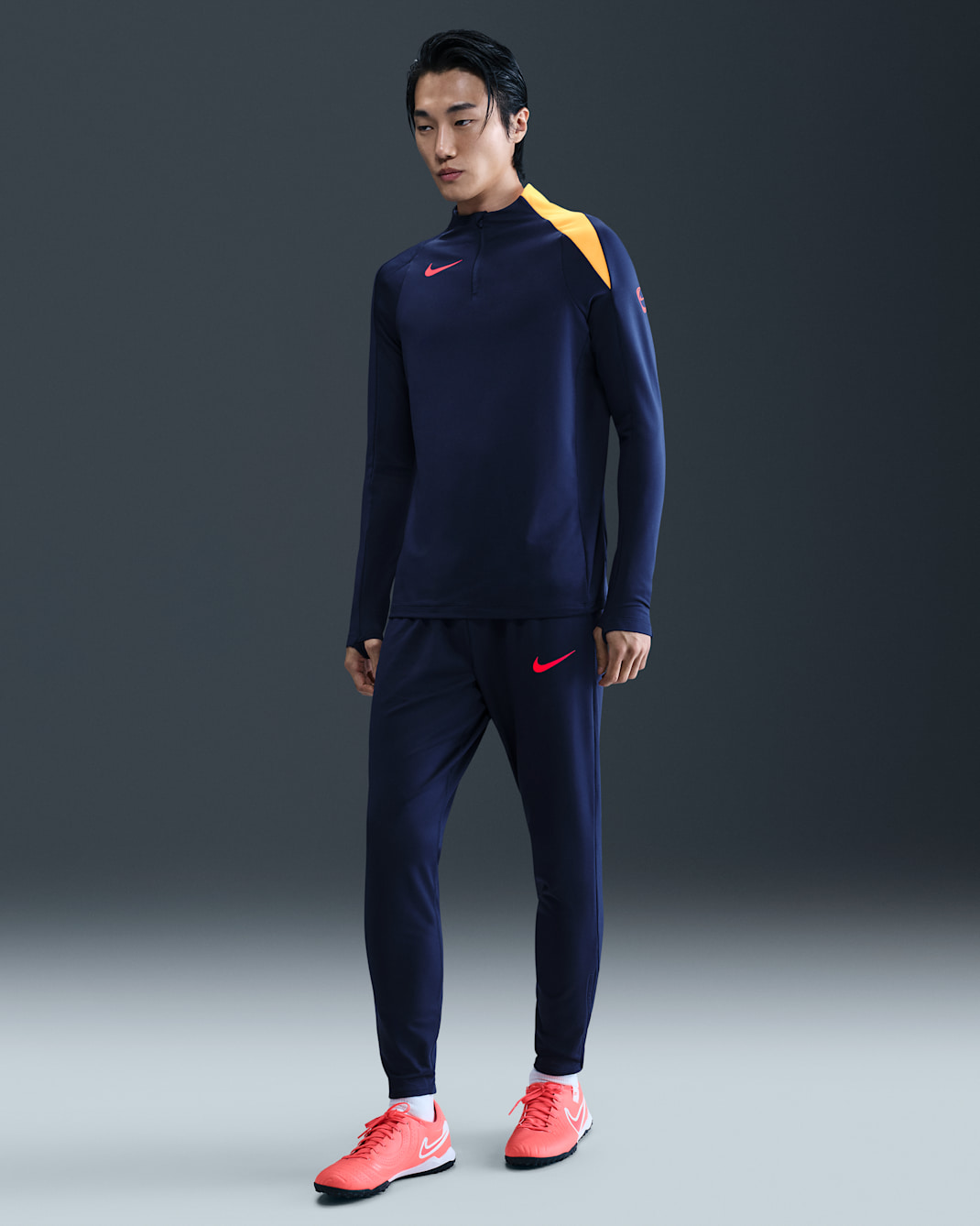 Nike Strike Dri-FIT voetbalbroek voor heren - Blue Void/Blue Void/Laser Orange/Bright Crimson