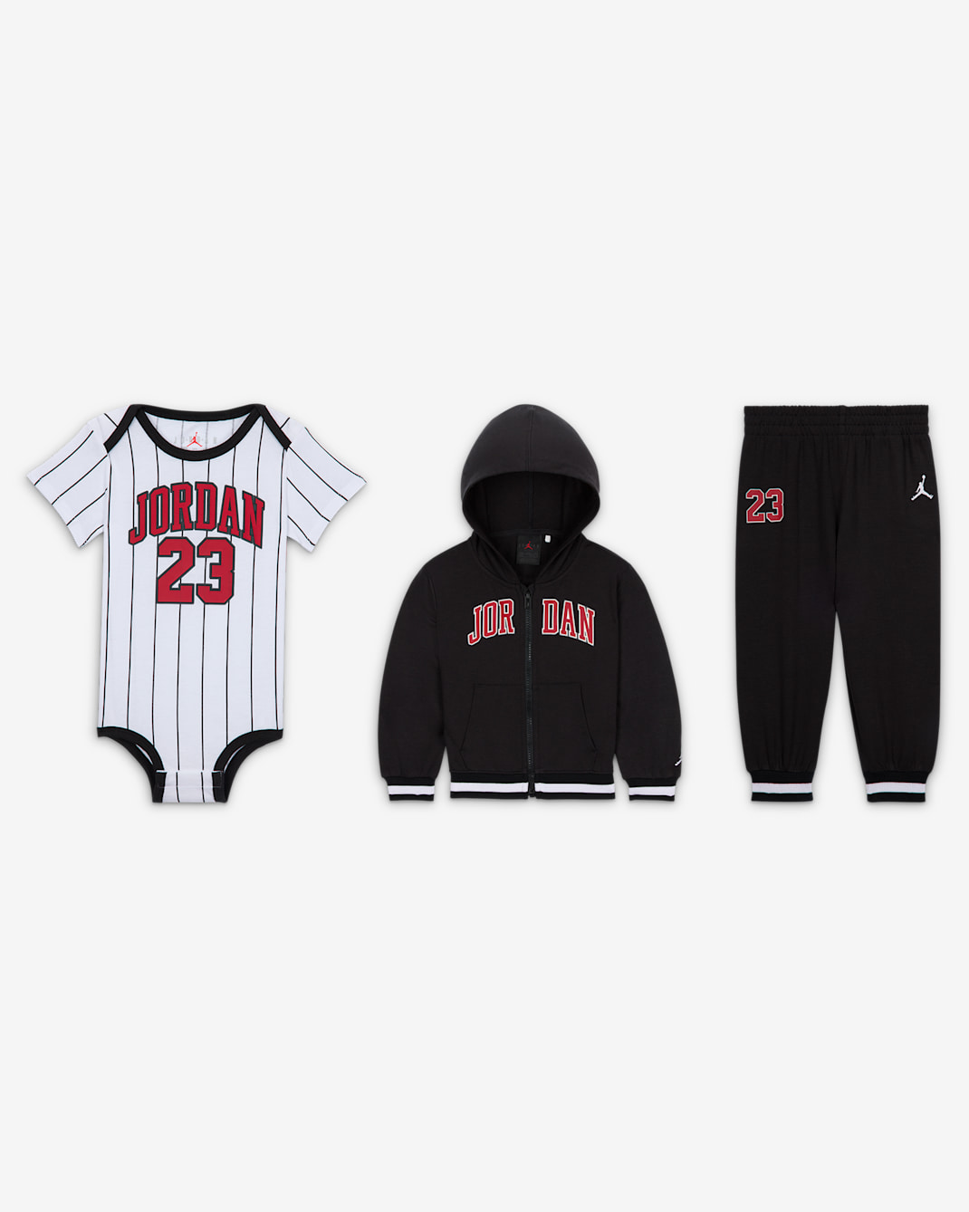 Jordan Baby (6-12M) 23 Jersey 2-Piece Full-Zip Hoodie Set - Black