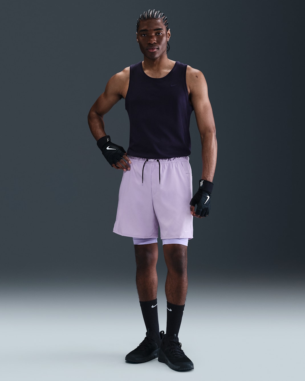 Nike Unlimited Men's Dri-FIT 7" 2-in-1 Versatile Shorts - Hydrangeas/Hydrangeas/Black/Hydrangeas