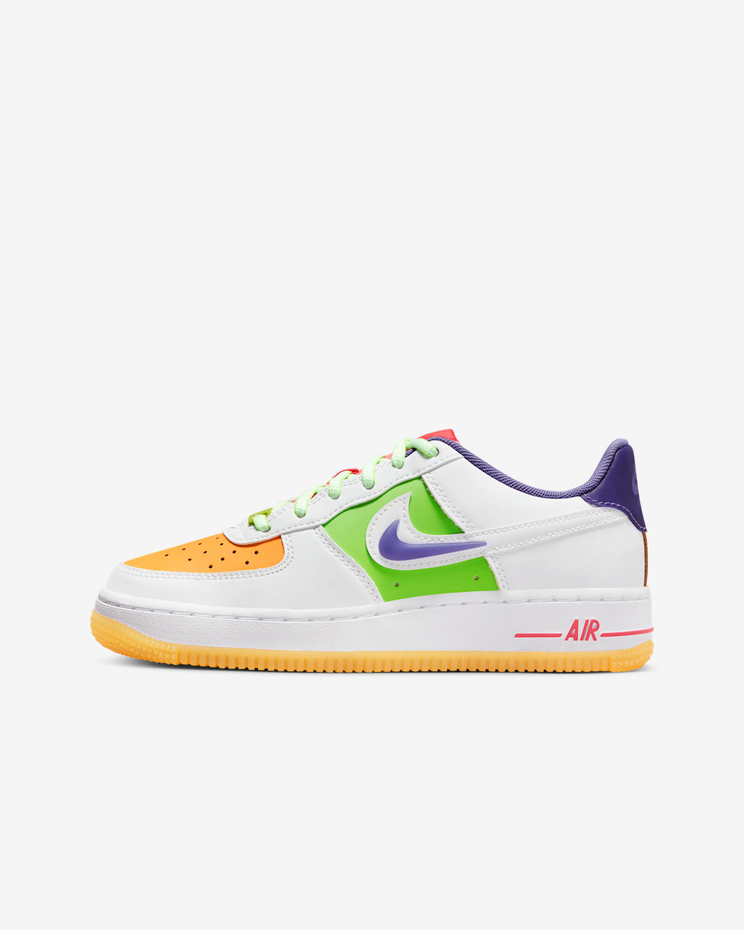 Nike Air Force 1 LV8 Big Kids' Shoes - White/Space Purple/Sundial/White