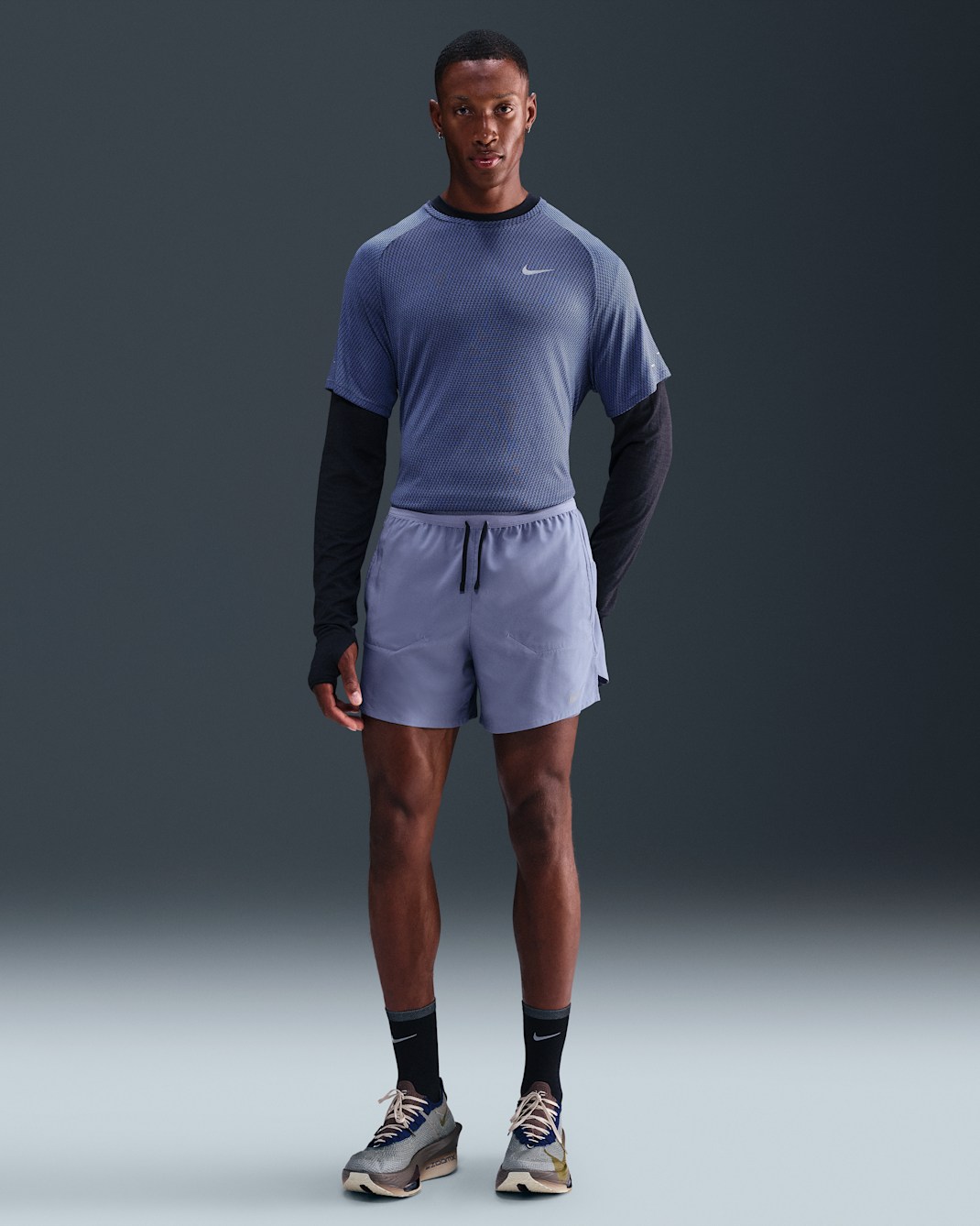 Nike Stride Men's Dri-FIT 5" 2-in-1 Running Shorts - World Indigo/World Indigo/Black