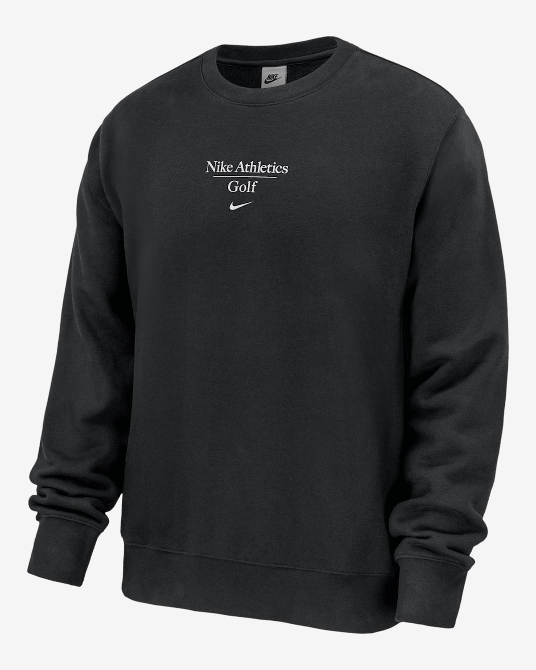 Nike Club Fleece Men's Golf Crew-Neck Sweatshirt - Black