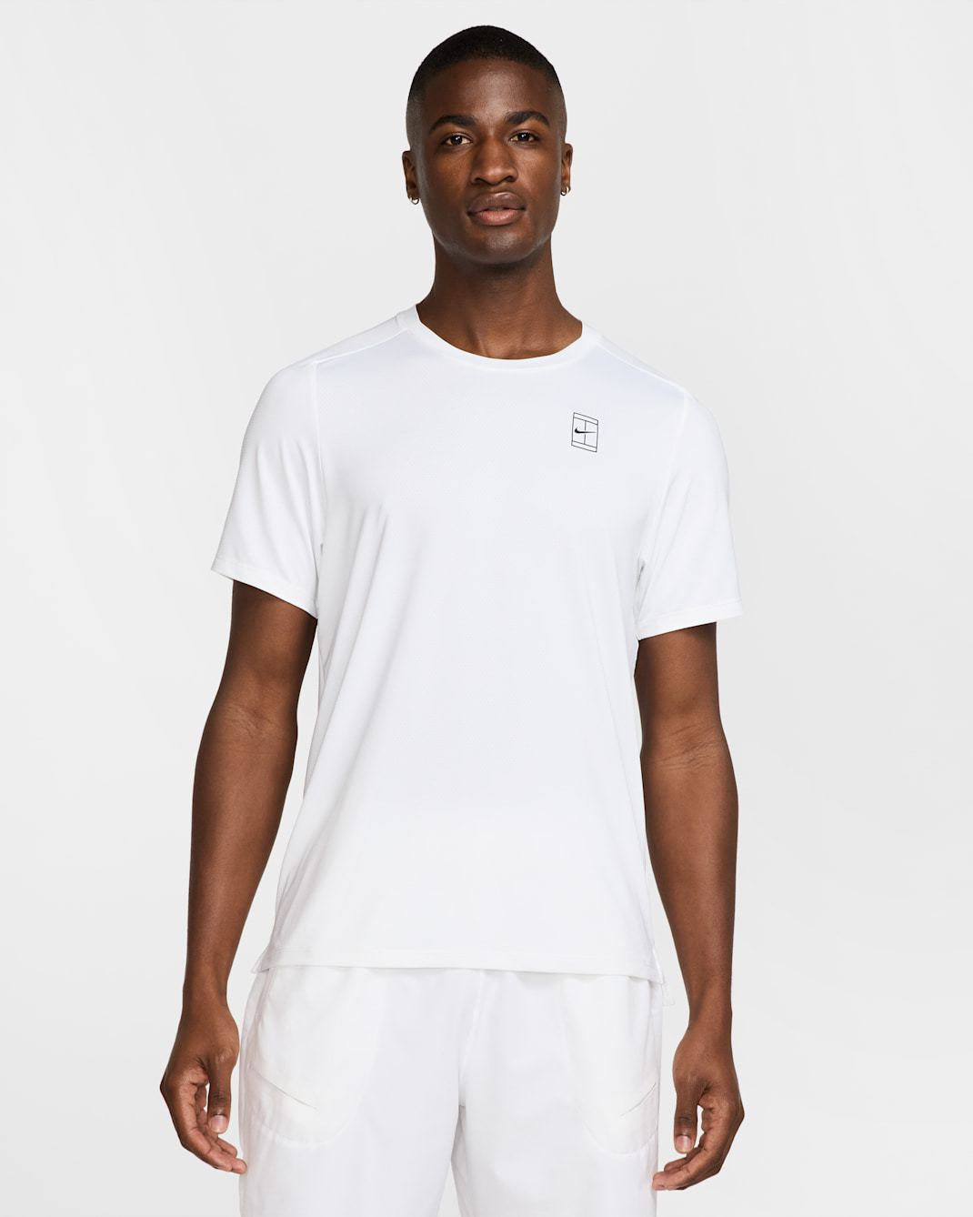 Maglia da tennis Dri-FIT NikeCourt Advantage – Uomo - Bianco/Nero