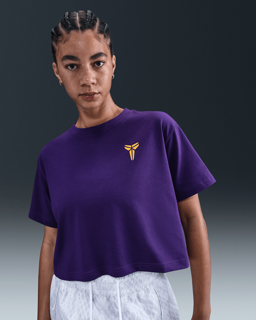 Kobe Women's Dri-FIT Cropped Basketball T-Shirt - Court Purple
