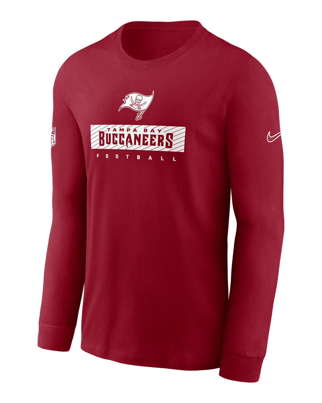Tampa Bay Buccaneers Sideline Team Issue Men's Nike Dri-FIT NFL Long-Sleeve T-Shirt - Red