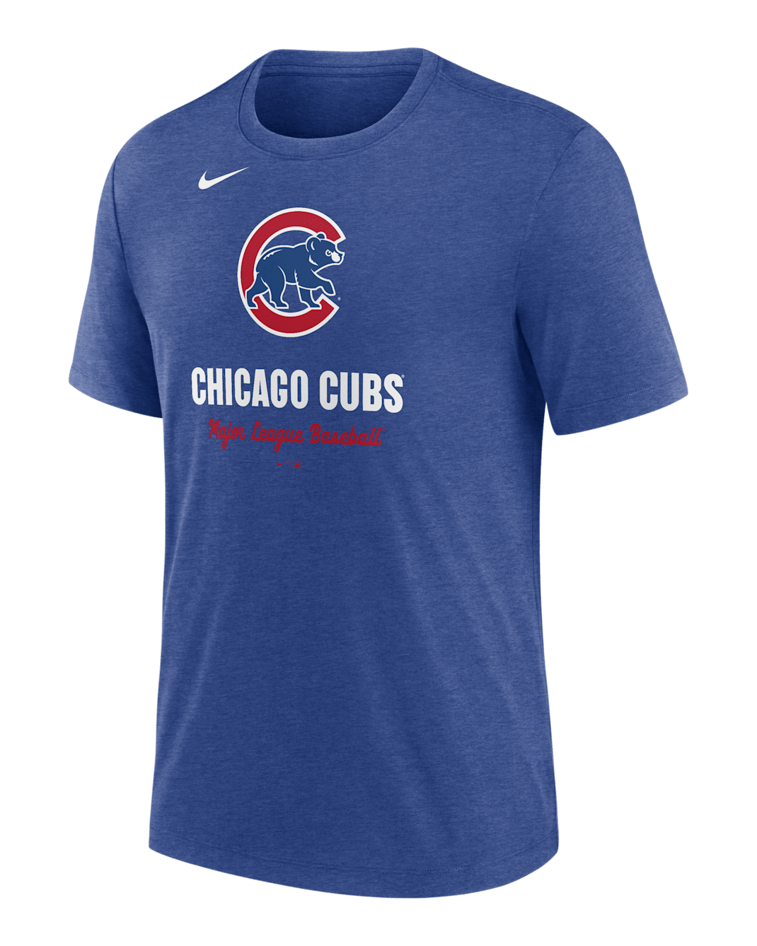 Chicago Cubs Logo Men's Nike MLB T-Shirt - Sport Royal Heather
