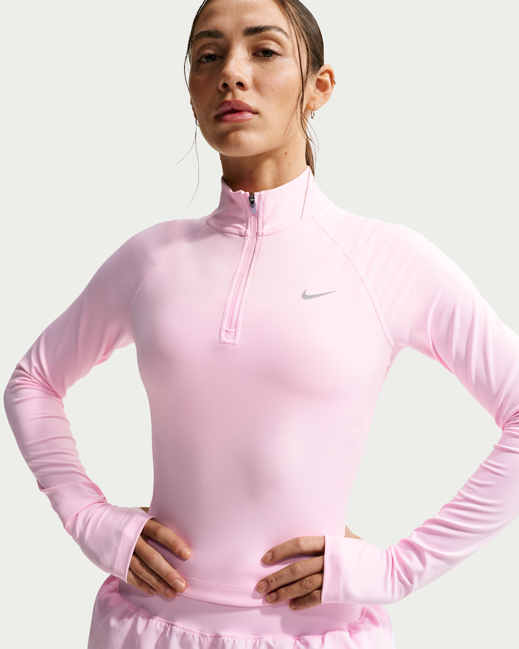 Nike Tempo Women's Dri-FIT Fitted 1/2-Zip Running Top - Pink Foam