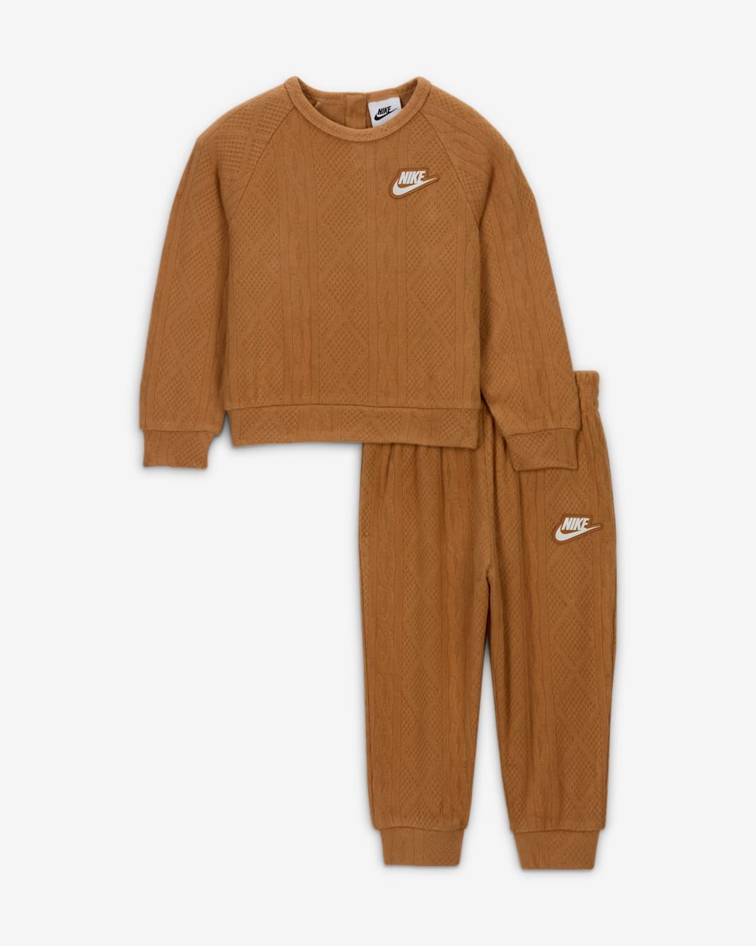 Nike Sportswear Baby (12-24M) 2-Piece Cable Knit Set - Flax