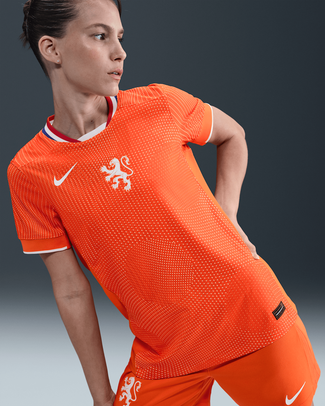 Netherlands 2025 Match Home (Women's Team) Women's Nike Dri-FIT ADV Football Authentic Shirt - Safety Orange/White
