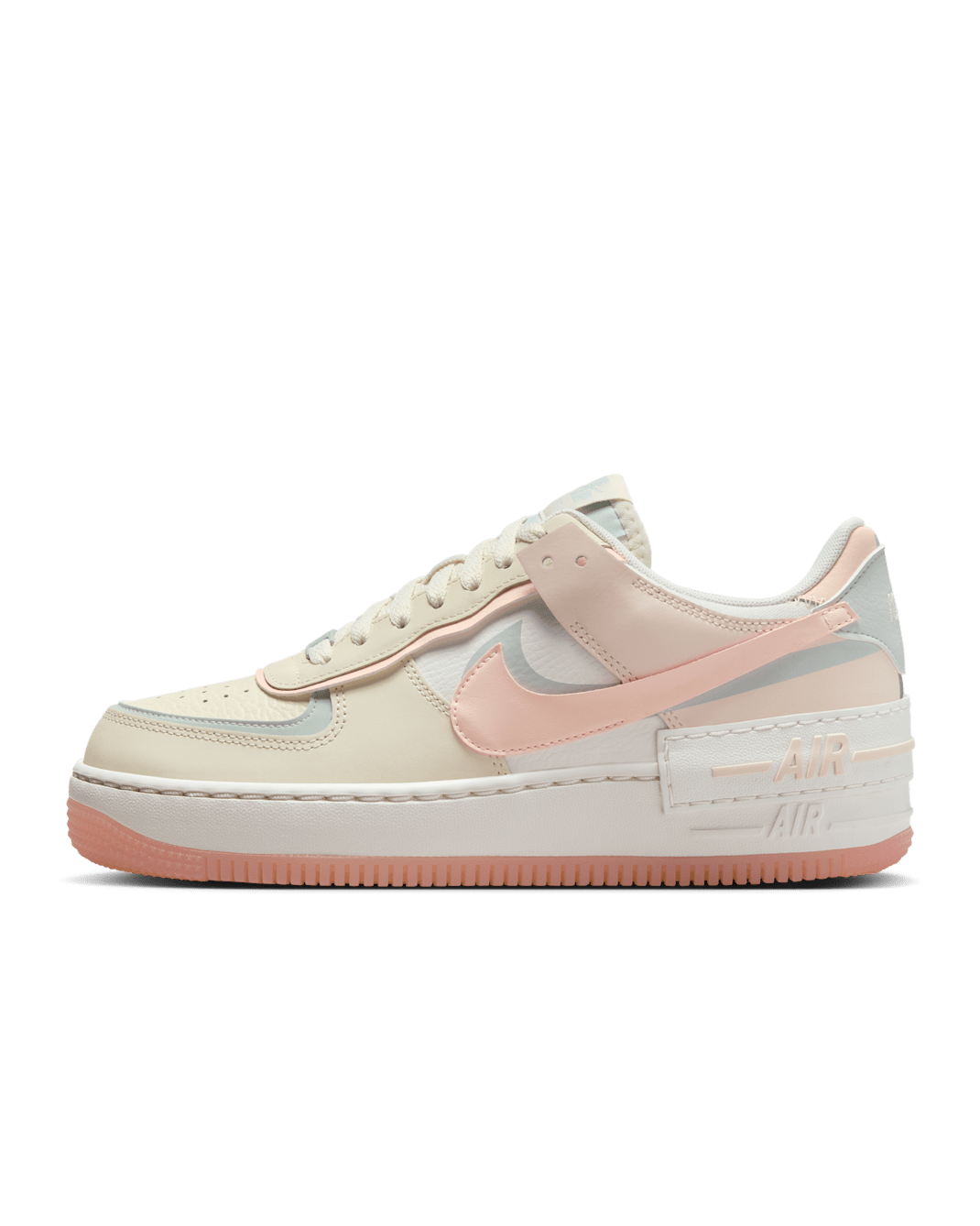Nike Air Force 1 Shadow Women's Shoes - Coconut Milk/Light Silver/Sail/Crimson Tint