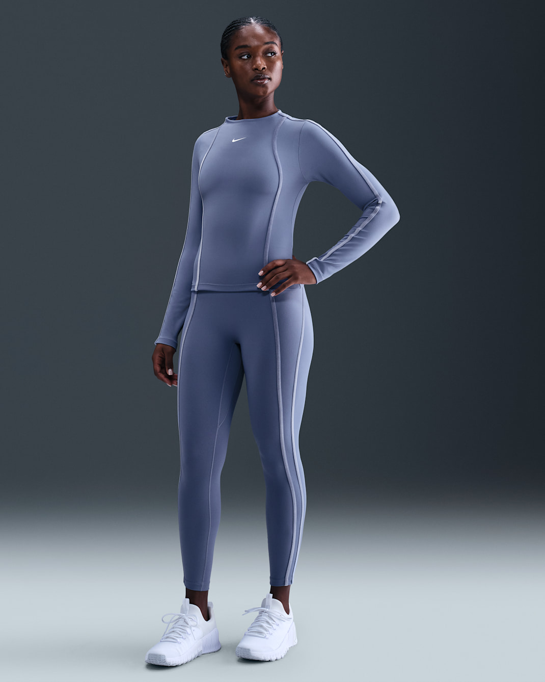Leggings de tiro alto de 7/8 para mujer Nike One - Índigo mundial/Azul de trabajo