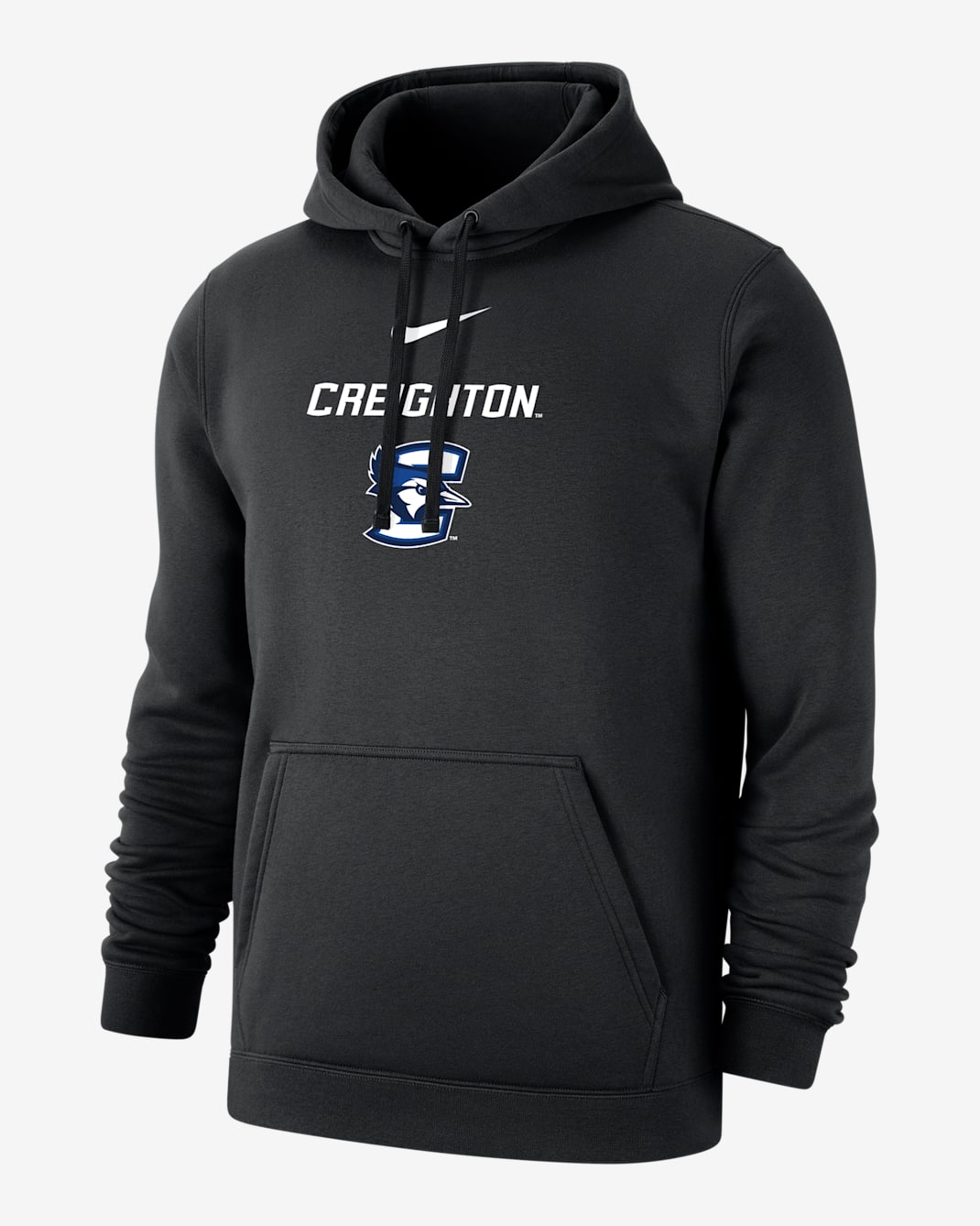 Creighton Club Fleece Men's Nike College Hoodie - Black