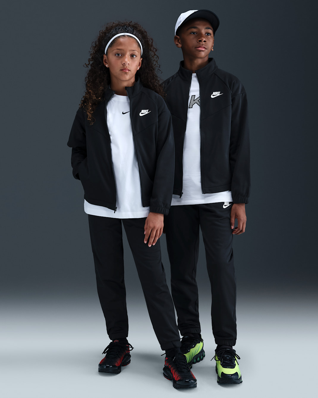 Nike Sportswear Big Kids' Dri-FIT Tracksuit - Black/Black/White