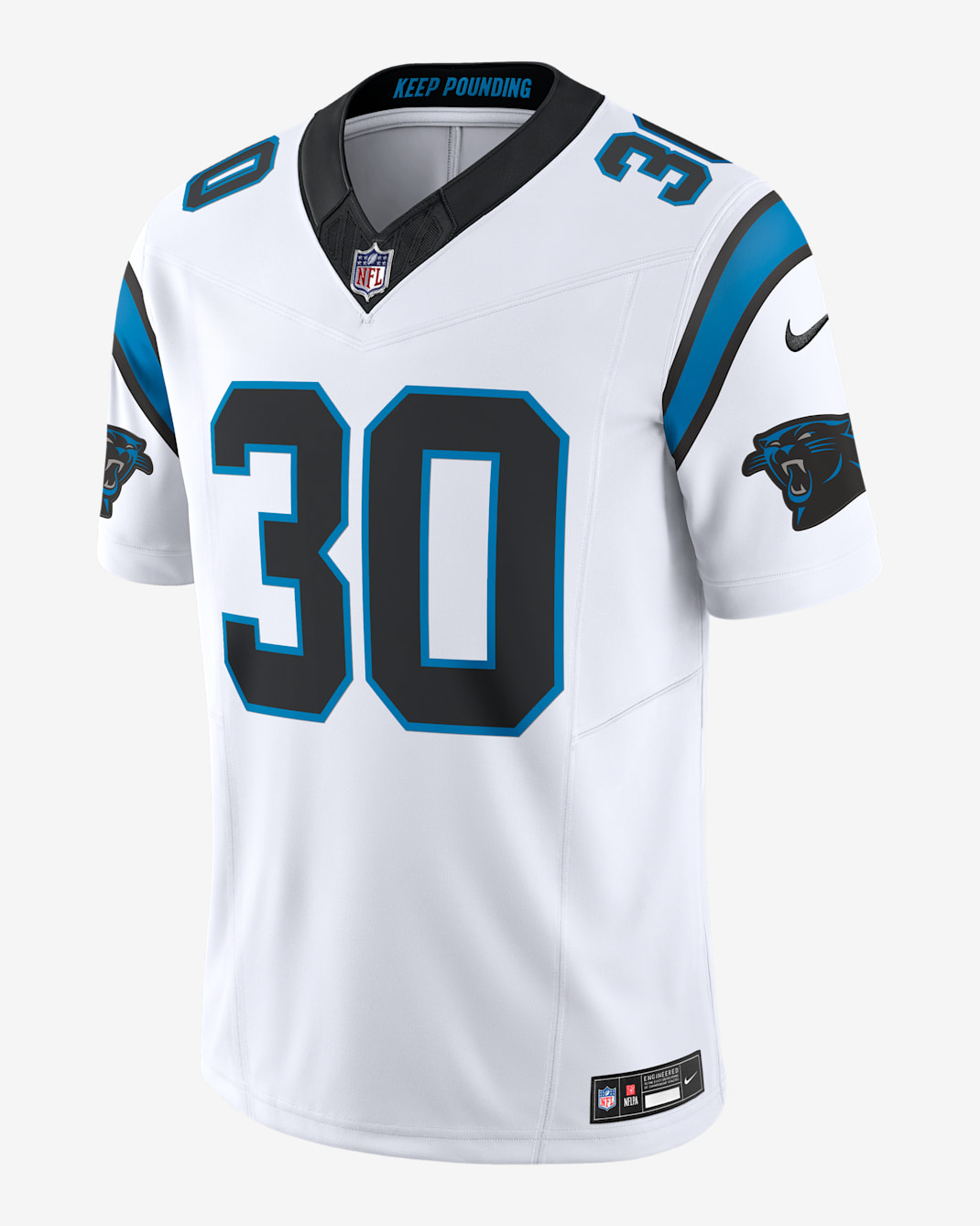 Jersey Nike Dri-FIT de la NFL Limited para hombre Chuba Hubbard Carolina Panthers - Blanco