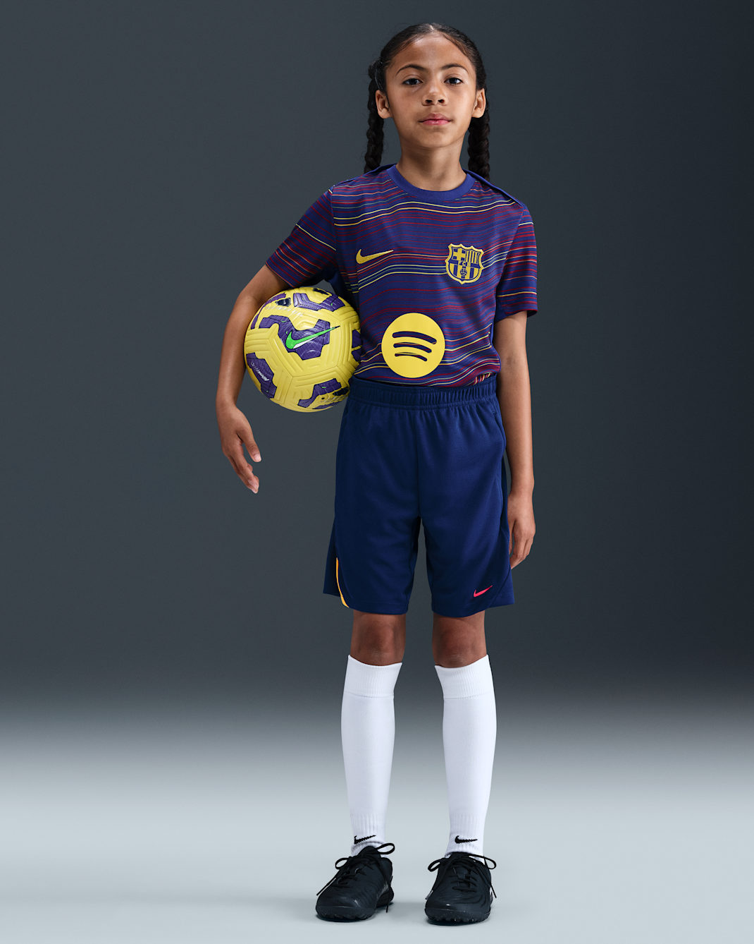 Short de foot Nike Dri-FIT Strike pour ado - Blue Void/Blue Void/Laser Orange/Bright Crimson