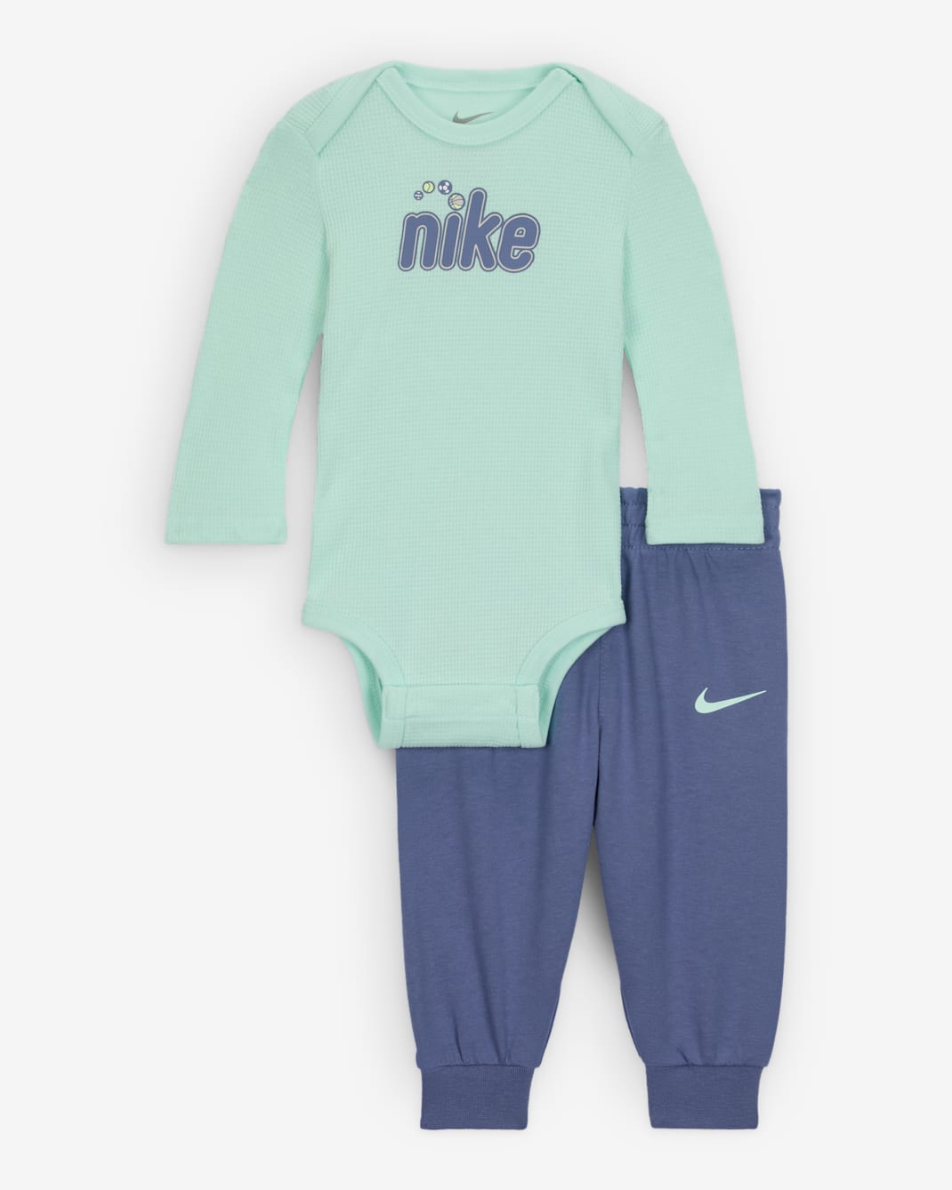 Nike Play For All Baby (0-9M) Long Sleeve Bodysuit and Pants Set - World Indigo