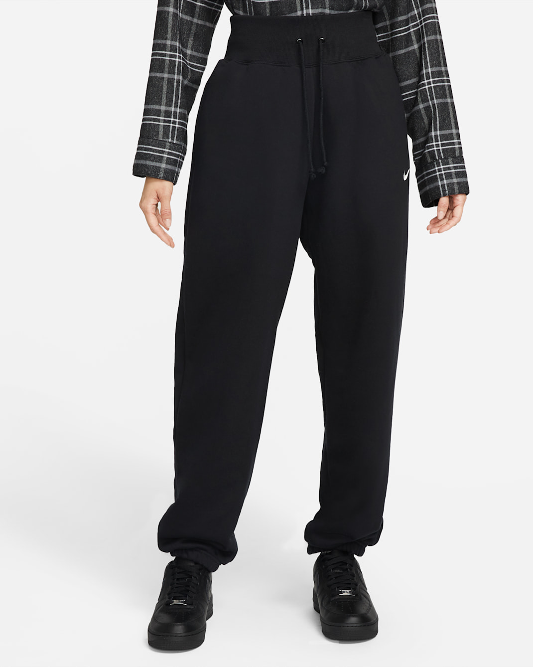 Nike Sportswear Phoenix Fleece Women's High-Waisted Oversized Sweatpants - Black/Sail