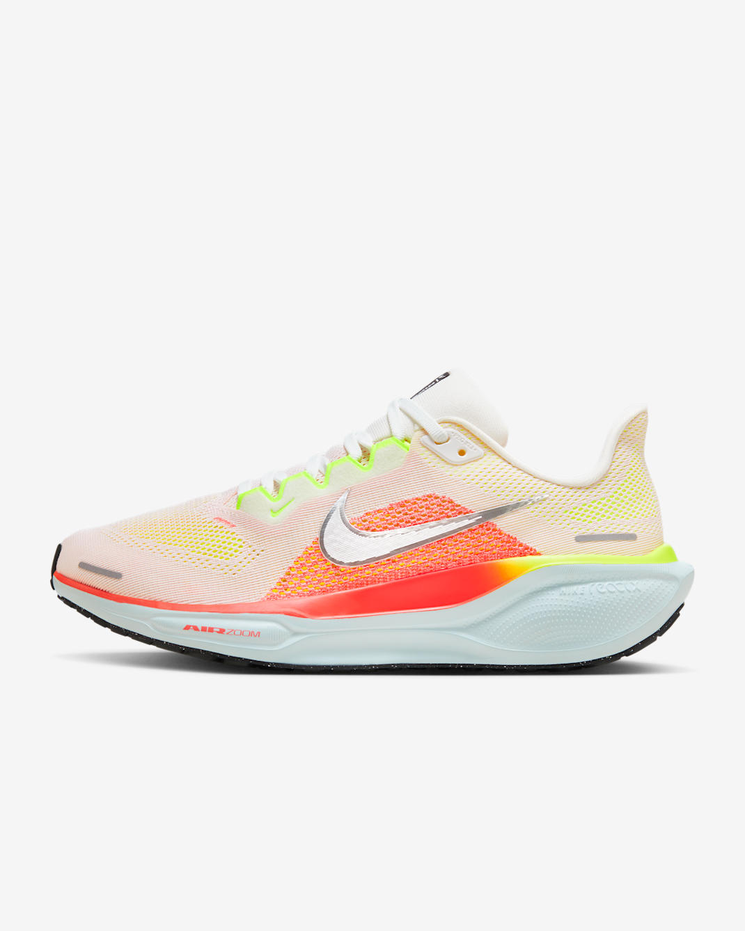 Nike Pegasus 41 Women's Road Running Shoes - Summit White/Bright Crimson/Glacier Blue/Chrome