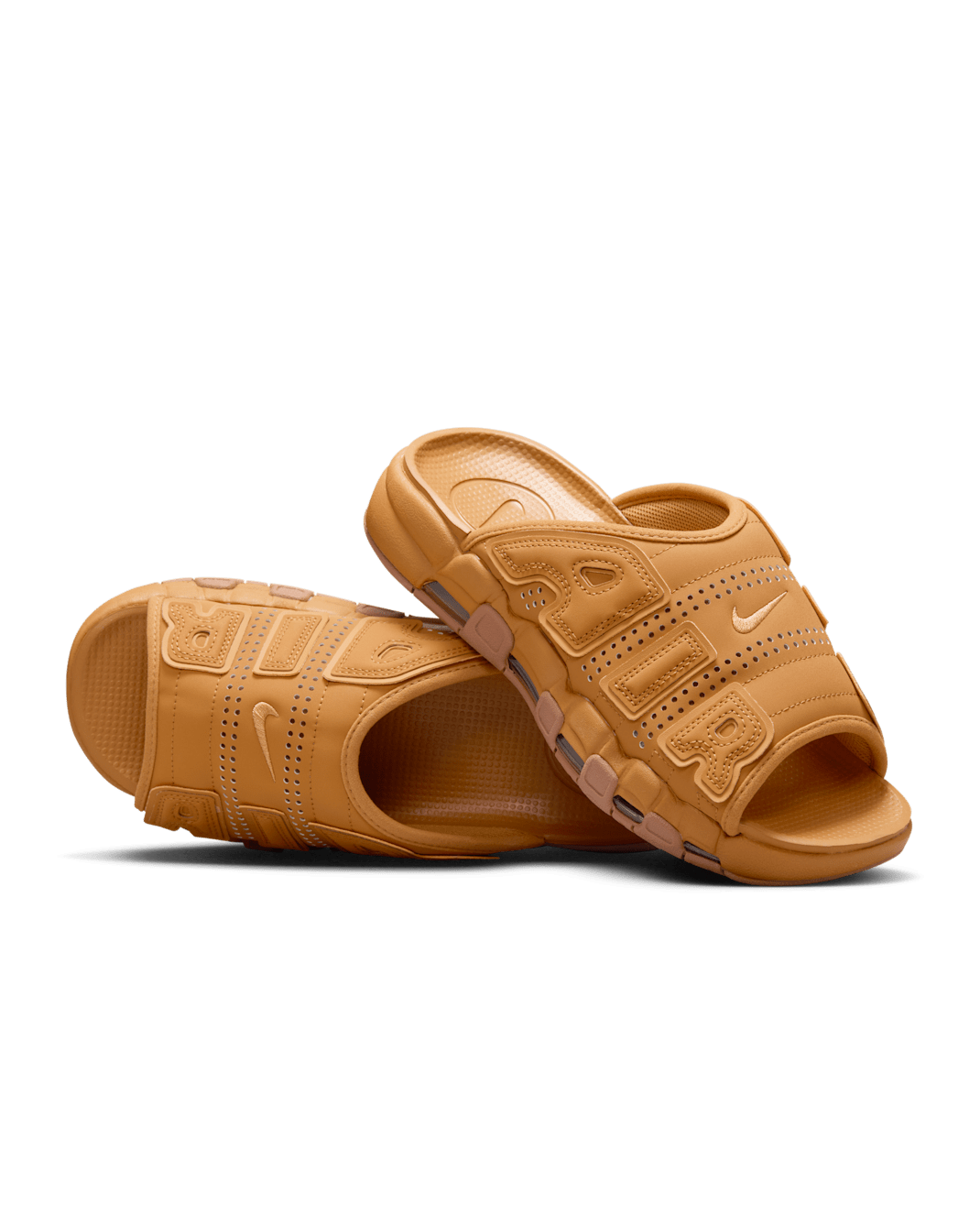 ナイキ エア モア アップテンポ メンズスライド - フラックス/ガムミディアムブラウン/クリア/フラックス