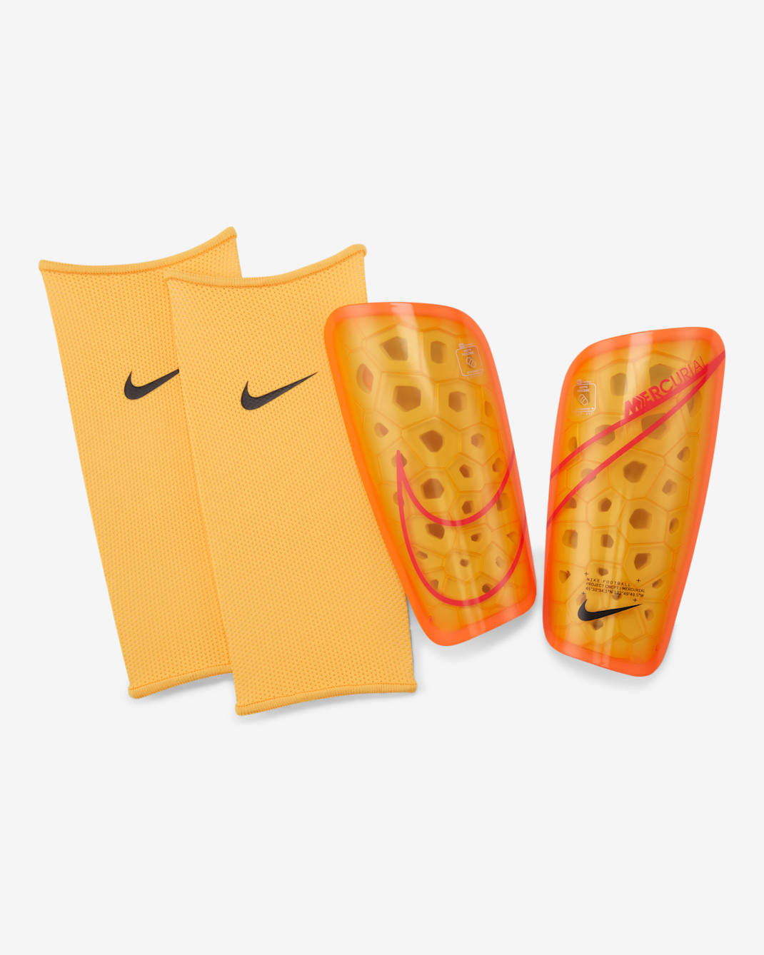 Nike Mercurial Lite Football Shinguards - Laser Orange/Black/Siren Red