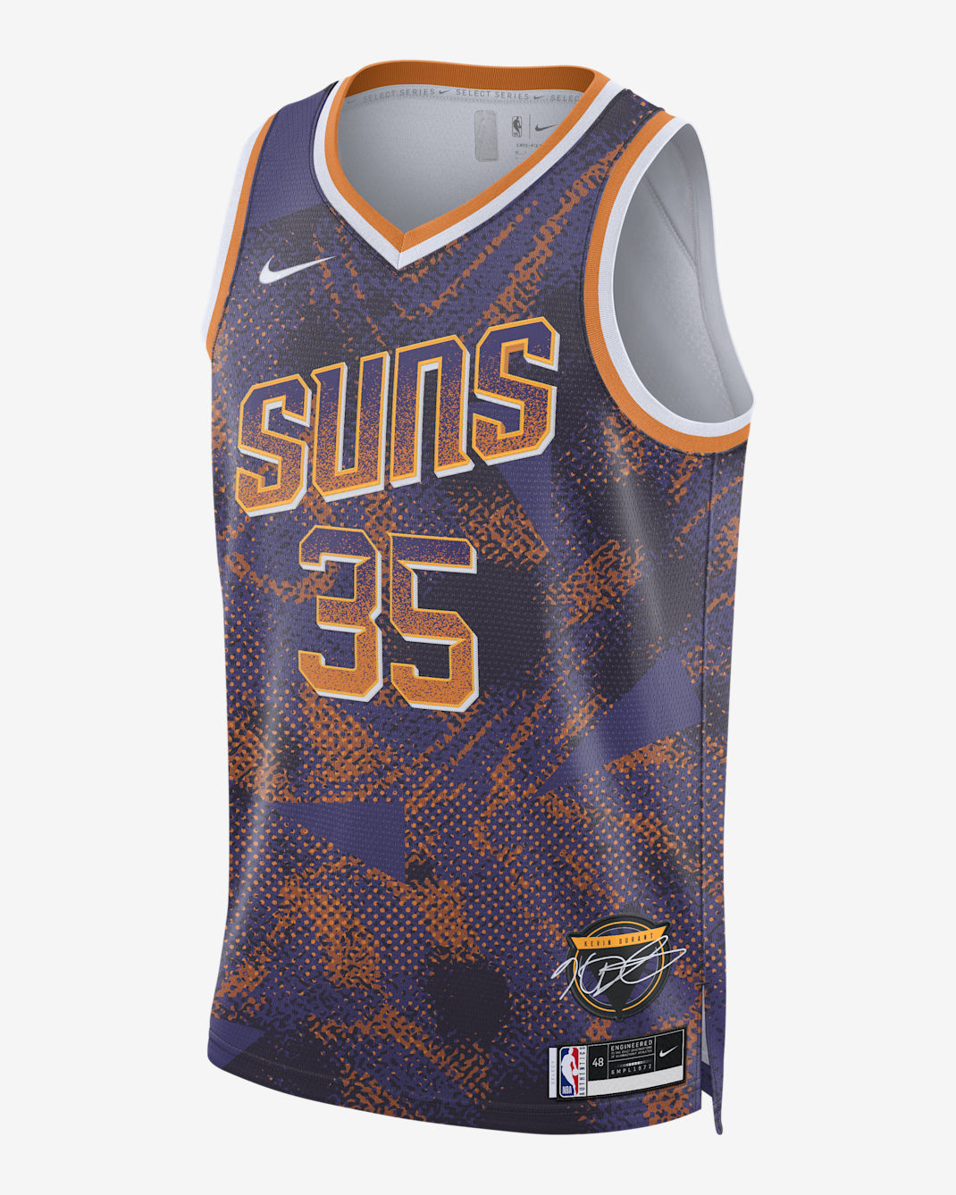 Kevin Durant Phoenix Suns 2025/26 Select Series Men's Nike Dri-FIT NBA Swingman Jersey - New Orchid/White