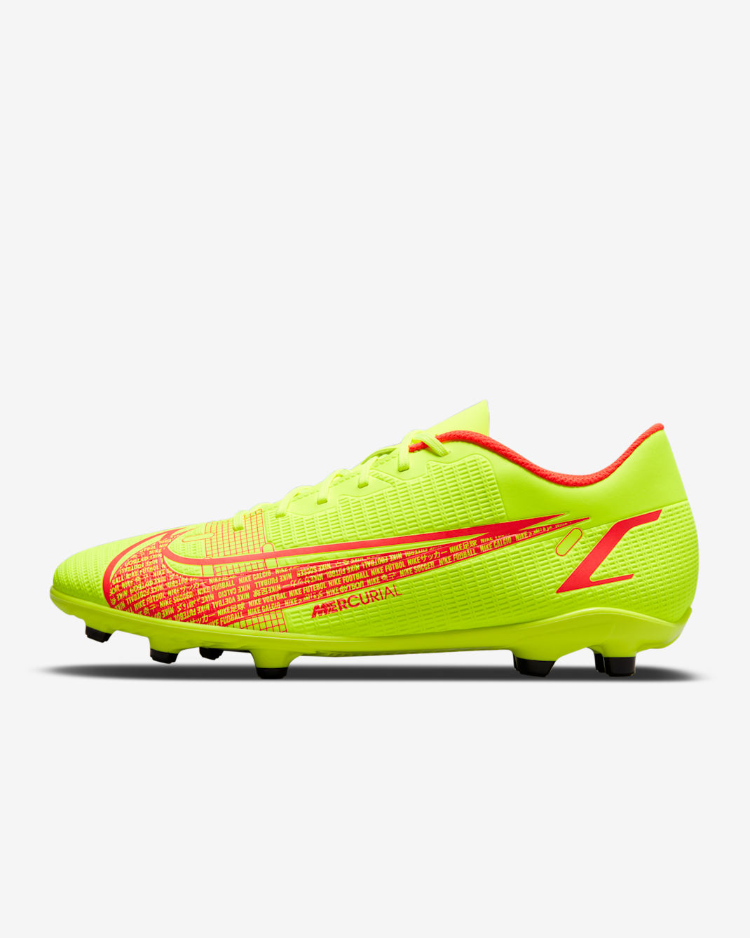 Nike Mercurial Vapor 14 Club FG/MG Multi-Ground Football Boots - Volt/Bright Crimson