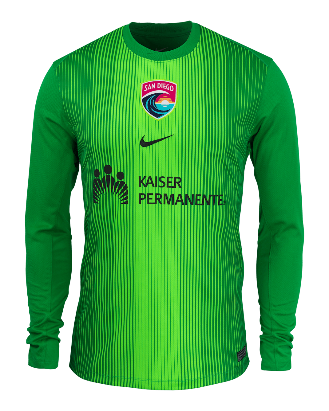 San Deigo Wave FC 2025 Stadium Goalkeeper Men's Nike NWSL Replica Jersey - Green Strike/Stadium Green