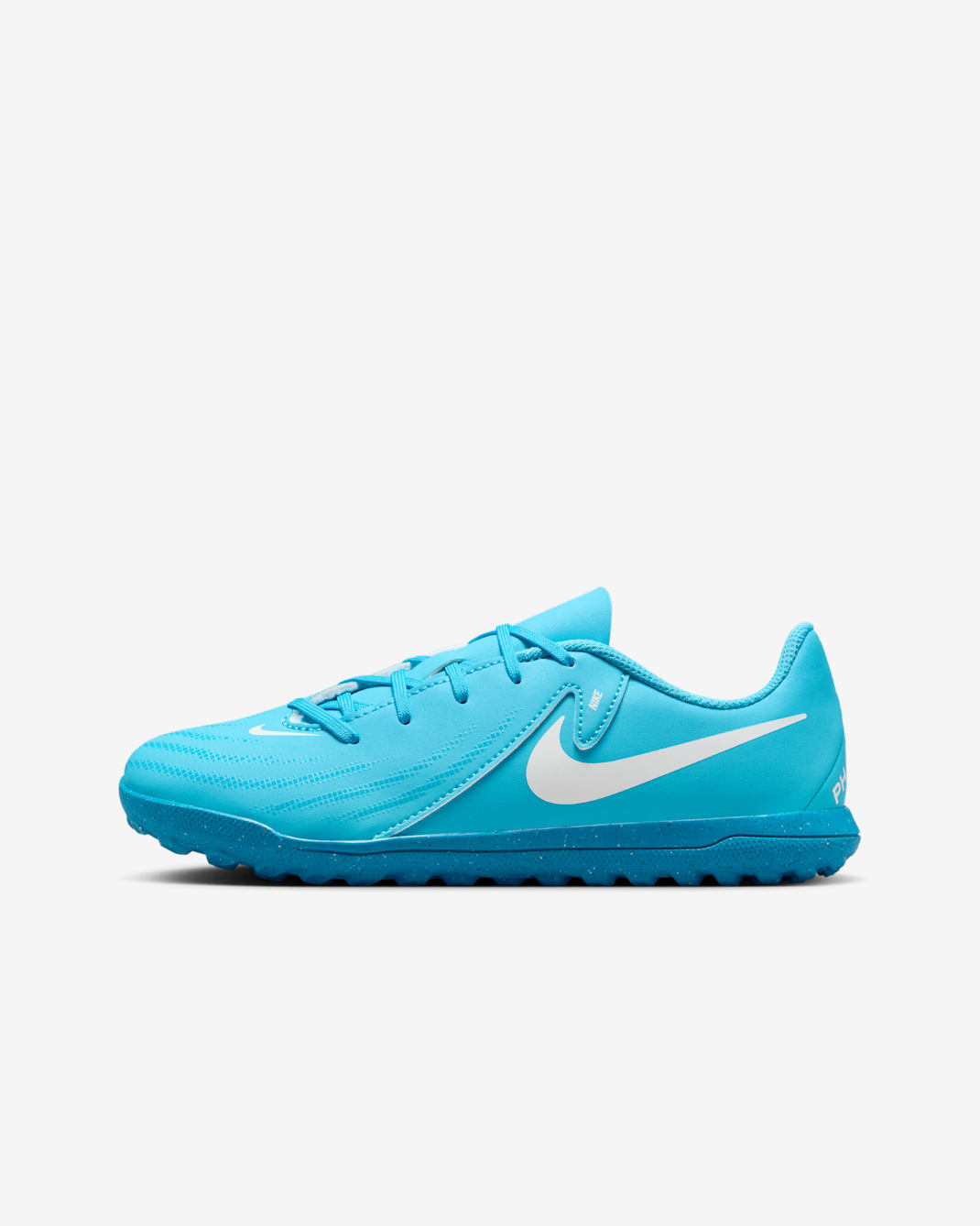 Nike Jr. Phantom GX 2 Club Younger/Older Kids' Turf Low-Top Football Shoes - Blue Fury/White