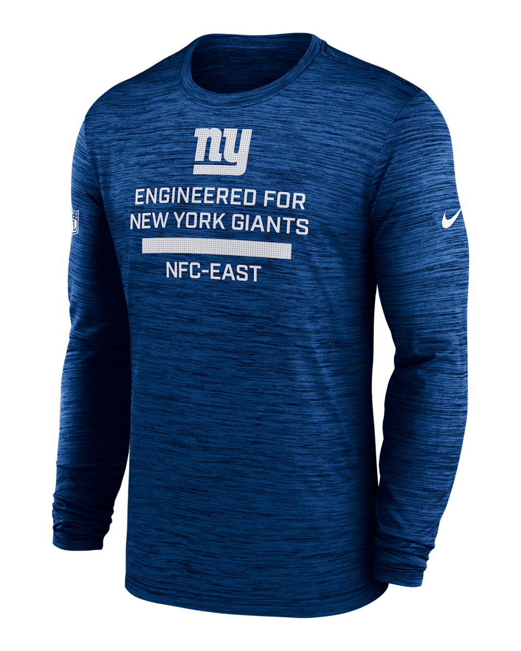 Playera de manga larga Nike Dri-FIT de la NFL para hombre New York Giants Sideline Team Issue Velocity - Azul