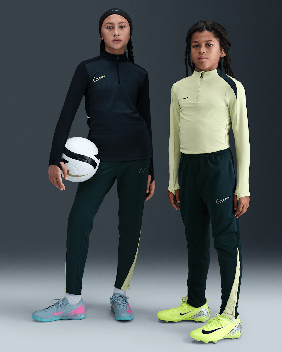 Nike Therma-FIT Academy Genç Çocuk Futbol Eşofman Altı - Seaweed/Limelight