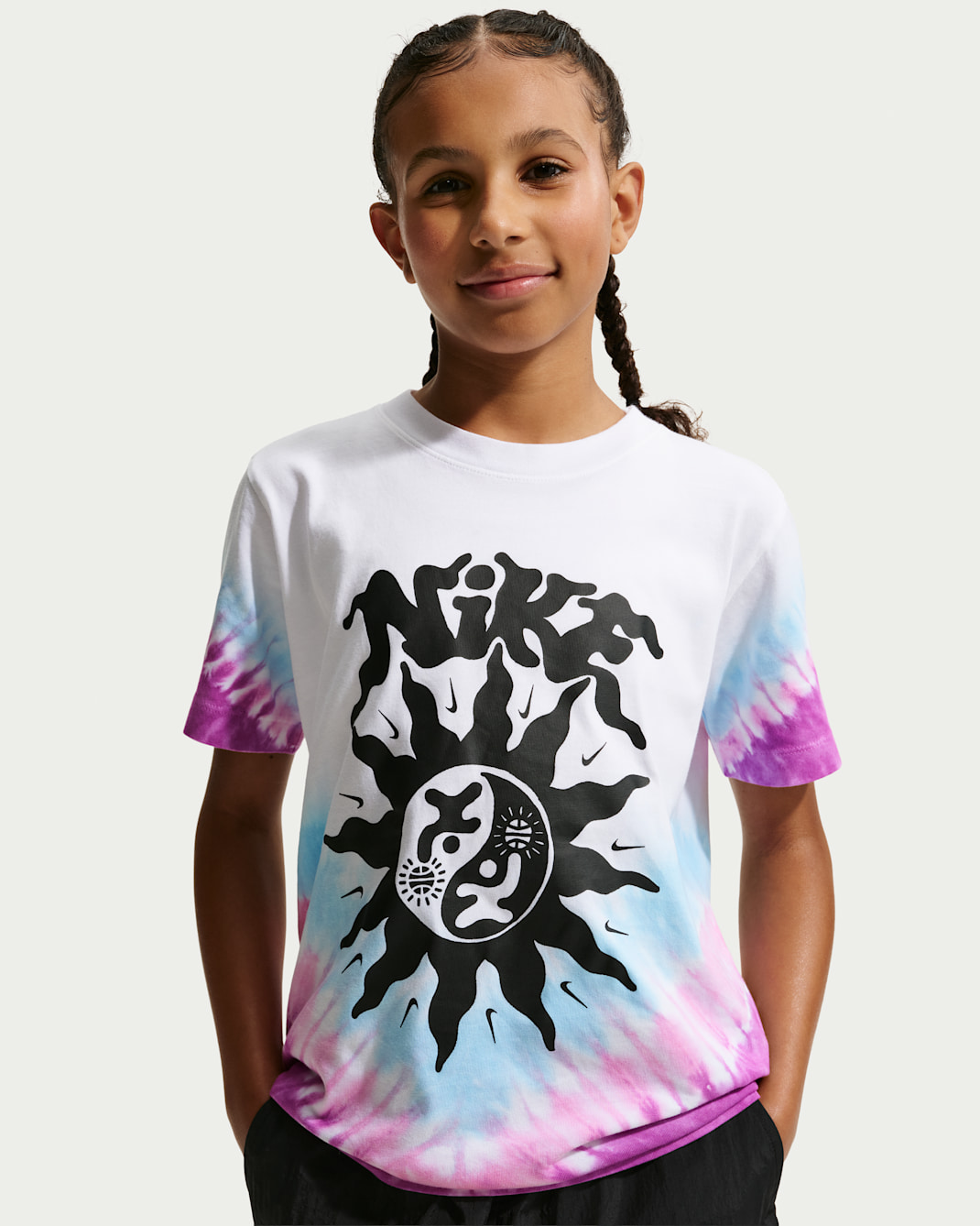 Nike Big Kids' Basketball T-Shirt - White/University Blue