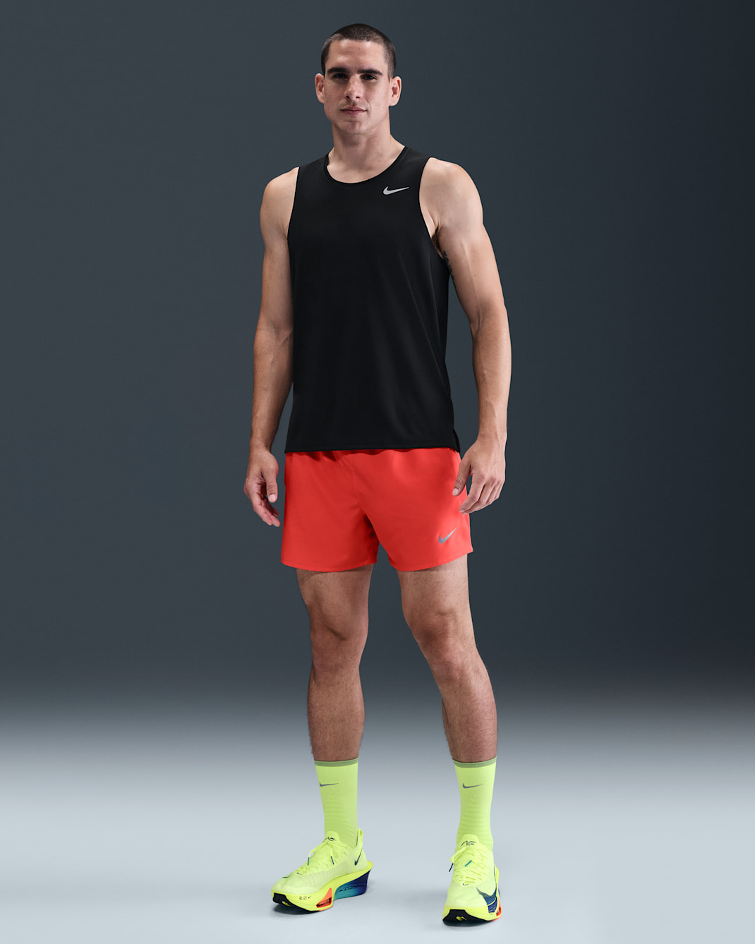 Nike Challenger Men's Dri-FIT 13cm (approx.) Brief-lined Running Shorts - Bright Crimson/Bright Crimson/Black