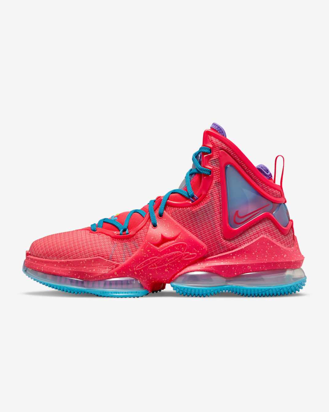 LeBron 19 Basketball Shoes - Siren Red/Laser Blue/Psychic Purple/Siren Red