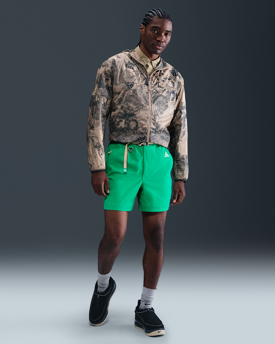 Nike ACG Men's Hiking Shorts - Stadium Green/Mosswood Brown/Light Khaki/Summit White