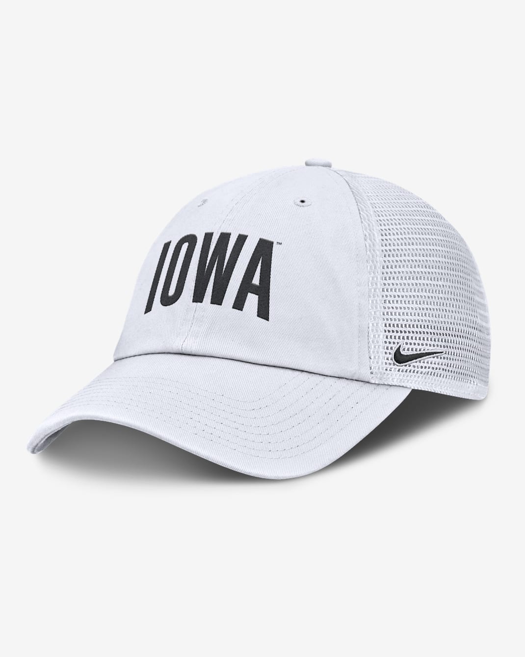 Iowa Primetime Campus Club Men's Nike College Trucker Adjustable Hat - White