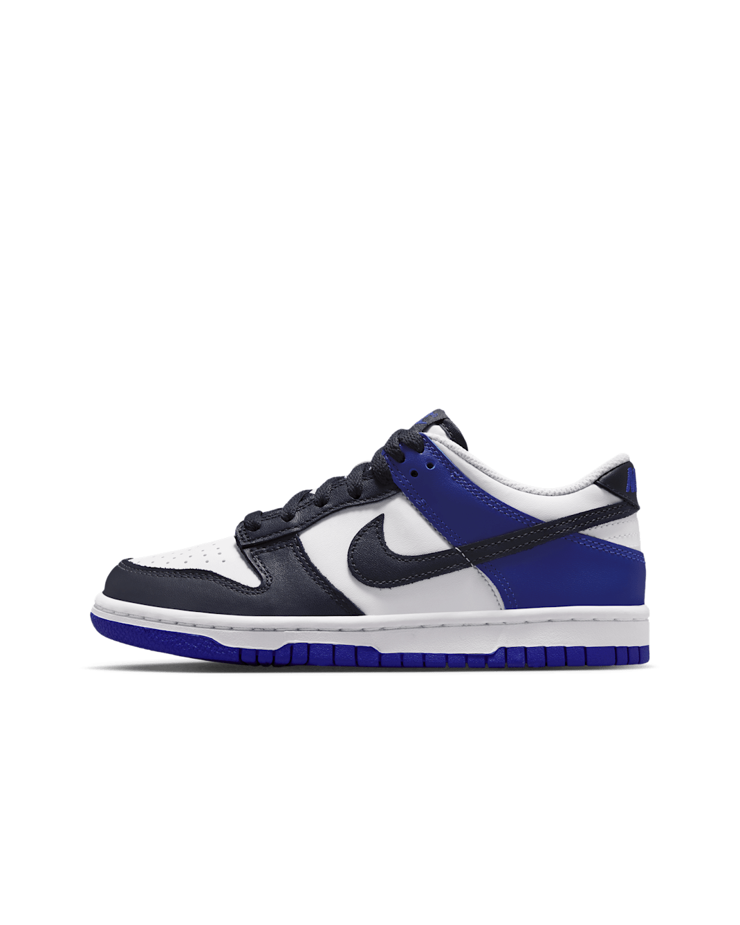 Nike Dunk Low Older Kids' Shoes - White/Deep Night/Dark Smoke Grey