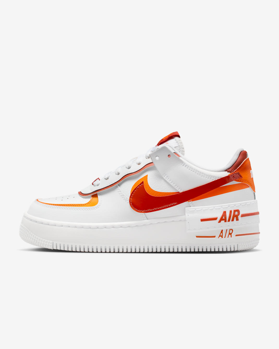 Nike Air Force 1 Shadow Women's Shoes - White/Bright Ceramic/Dark Russet