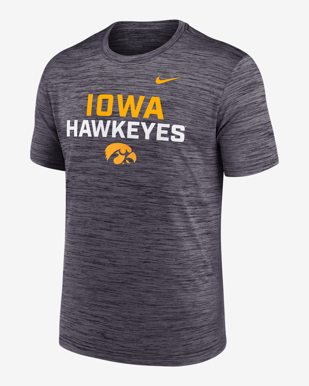 Iowa Campus Center Stack Velocity Men's Nike Dri-FIT College T-Shirt - Black