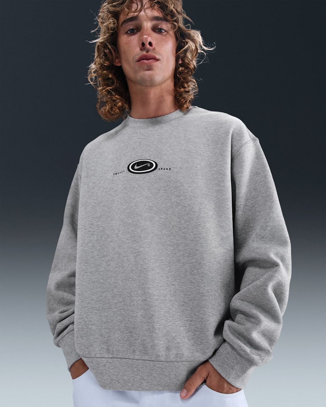 Nike SB x Eric Koston Fleece Skate Crew - Dark Grey Heather