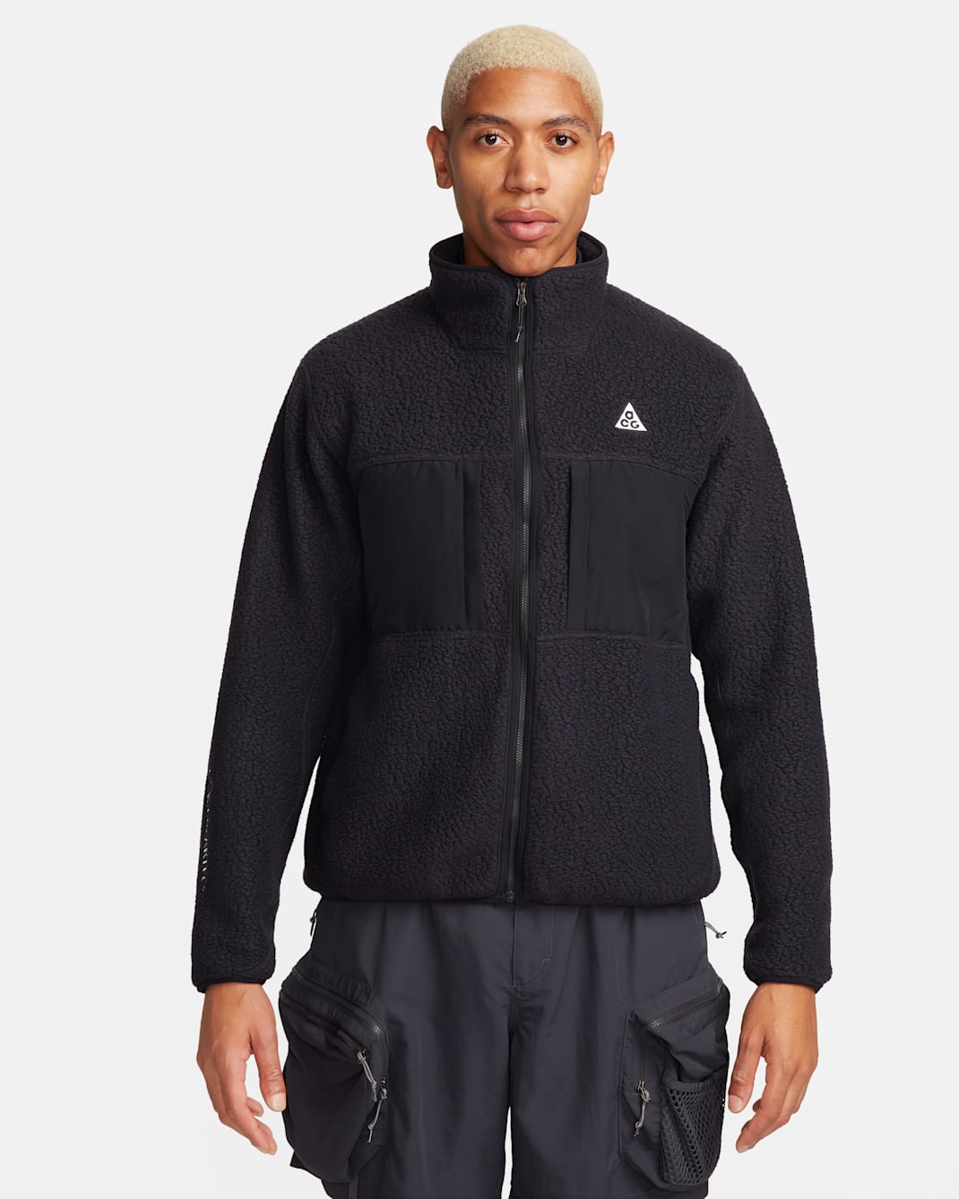 Playera de cierre completo para hombre Nike ACG "Arctic Wolf" - Negro/Antracita/Blanco cumbre