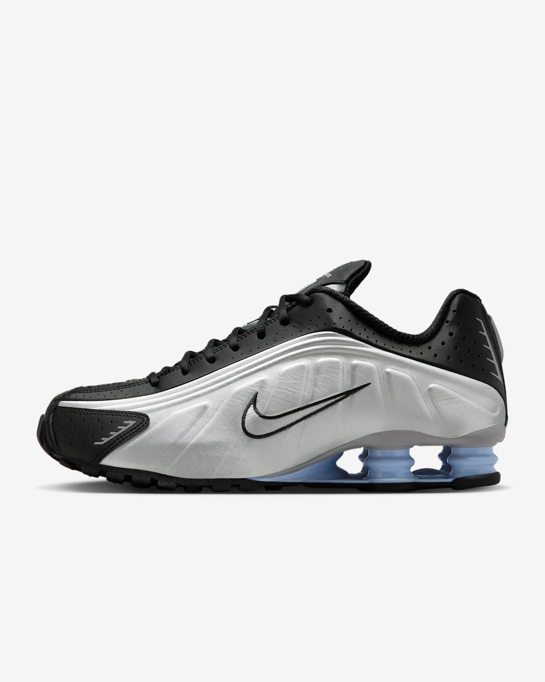Nike Shox R4 Men's Shoes - Metallic Silver/Black/Psychic Blue/Metallic Silver
