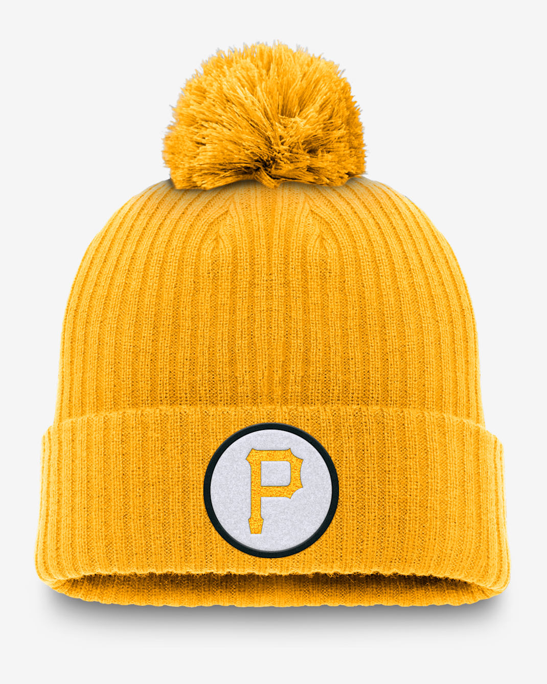 Pittsburgh Pirates Cooperstown Peak Men's Nike MLB Cuffed Pom Beanie - Yellow