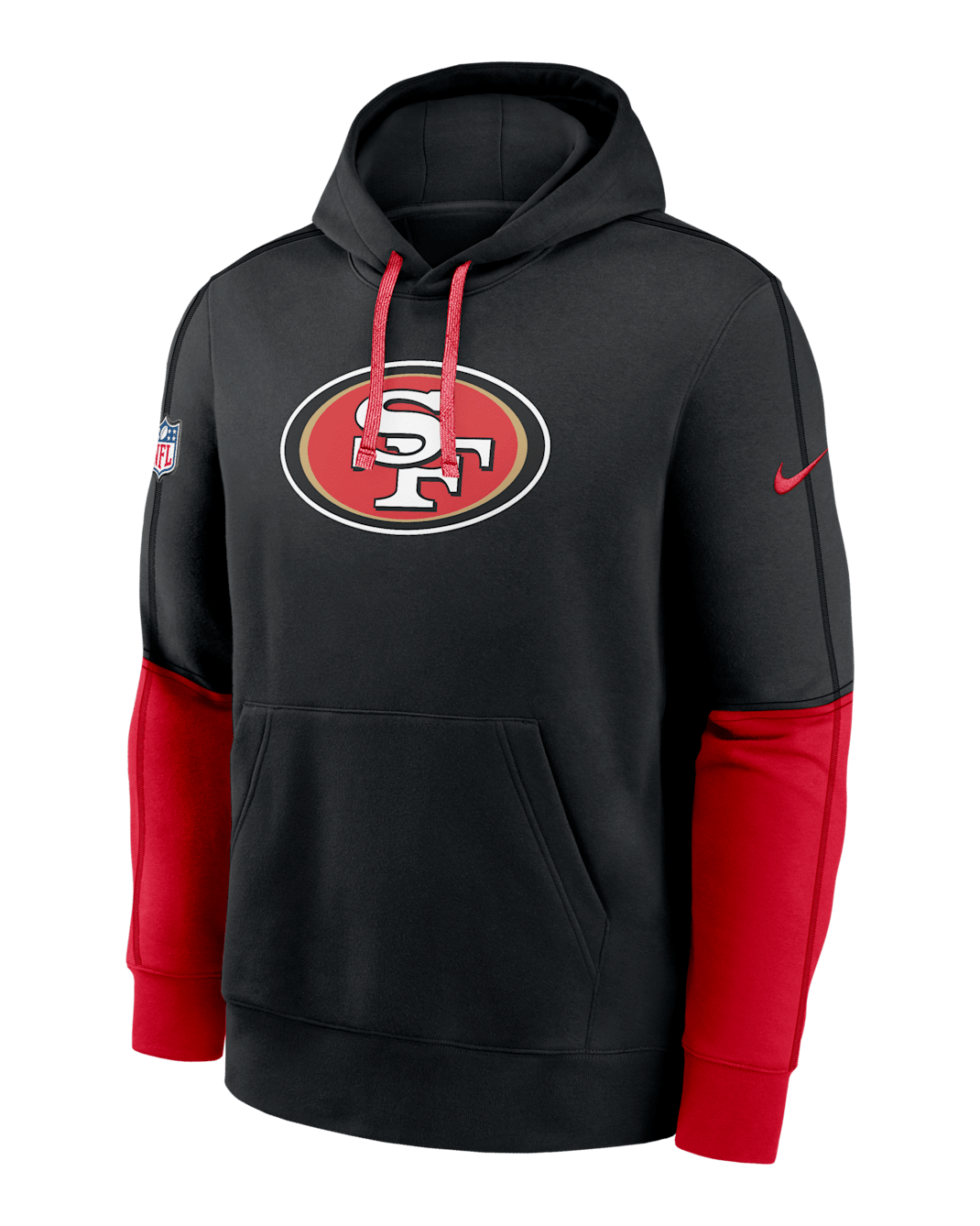 San Francisco 49ers Sideline Team Issue Club Men's Nike NFL Pullover Hoodie - Black