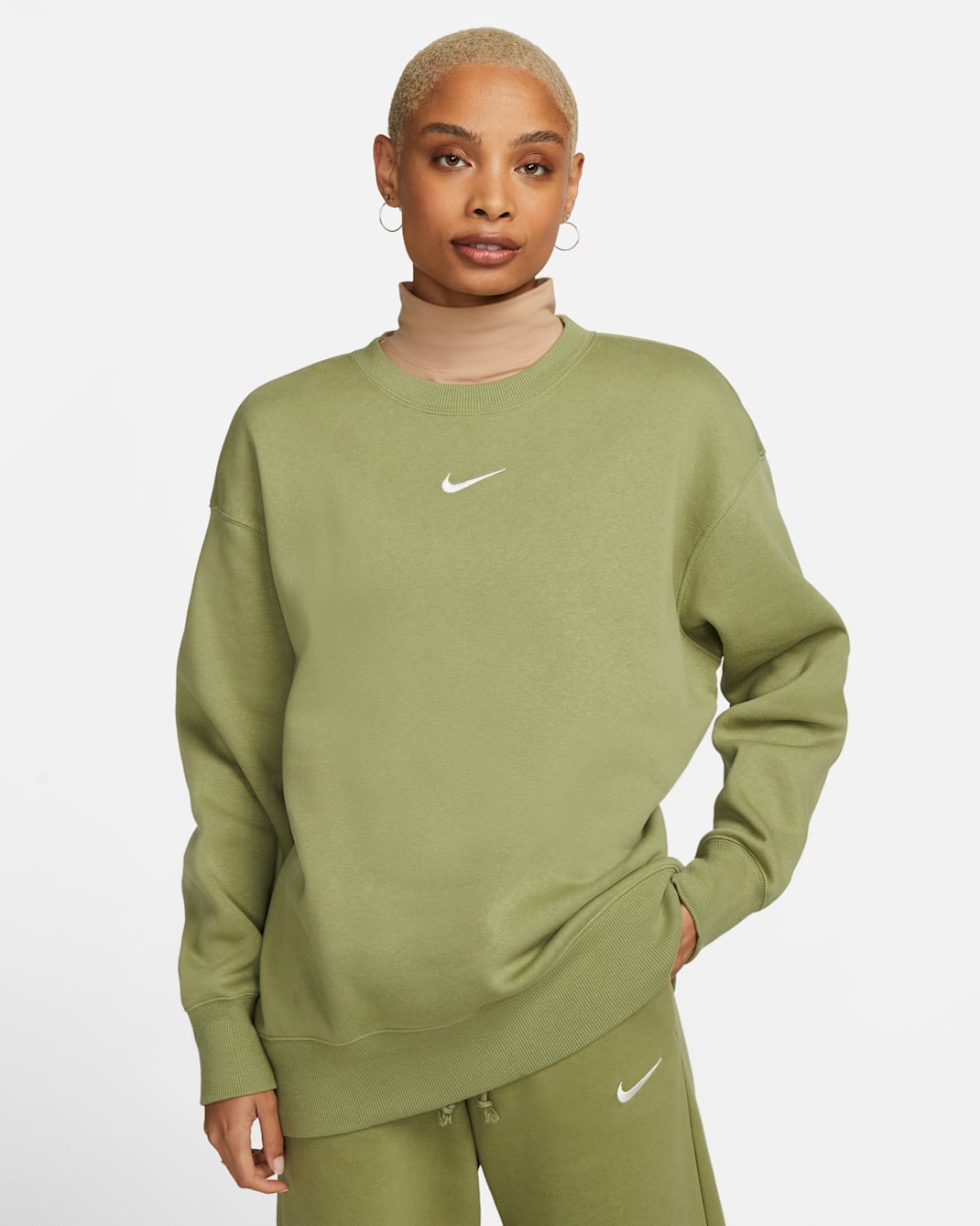 Nike Sportswear Phoenix Fleece Women's Oversized Crew-Neck Sweatshirt - Alligator/Sail
