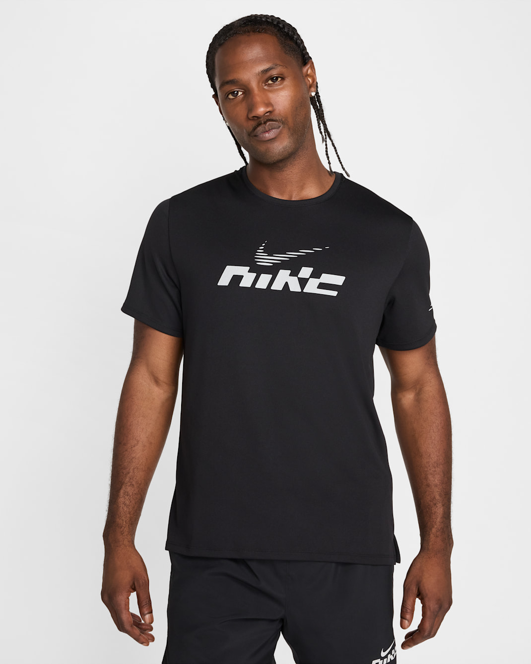 Haut de running à manches courtes Dri-FIT UV Nike Miler Flash pour homme - Noir