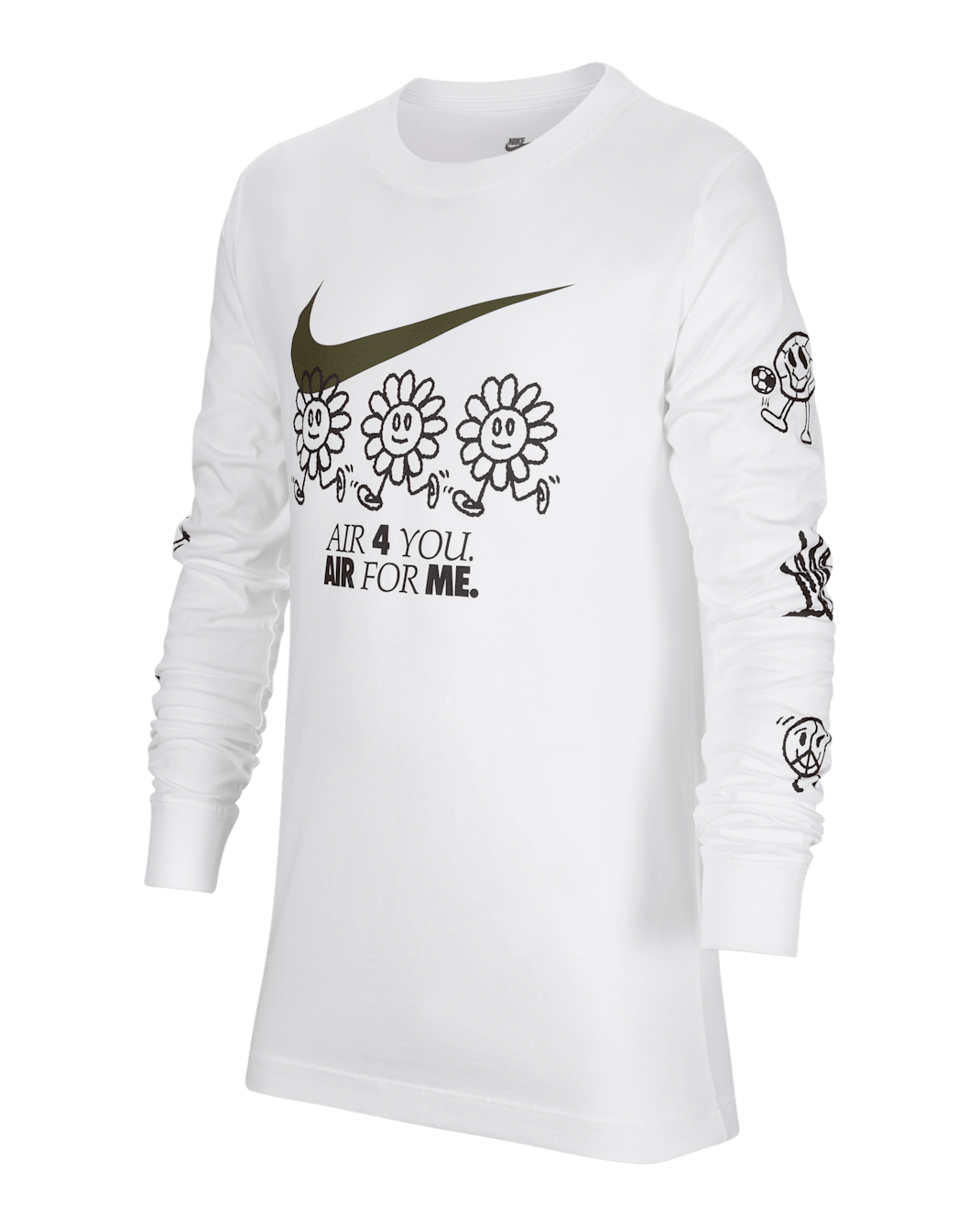 Nike Sportswear Older Kids' Long-Sleeve T-Shirt - White