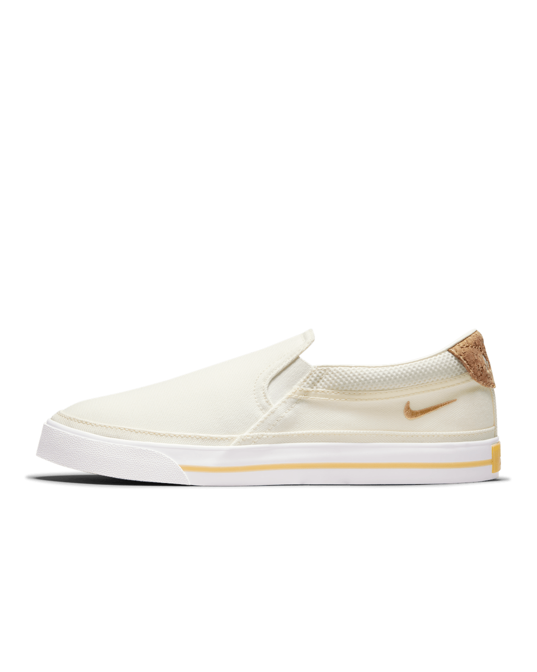 NikeCourt Legacy Women's Slip - Pale Ivory/Gum Light Brown/Sail/Metallic Gold