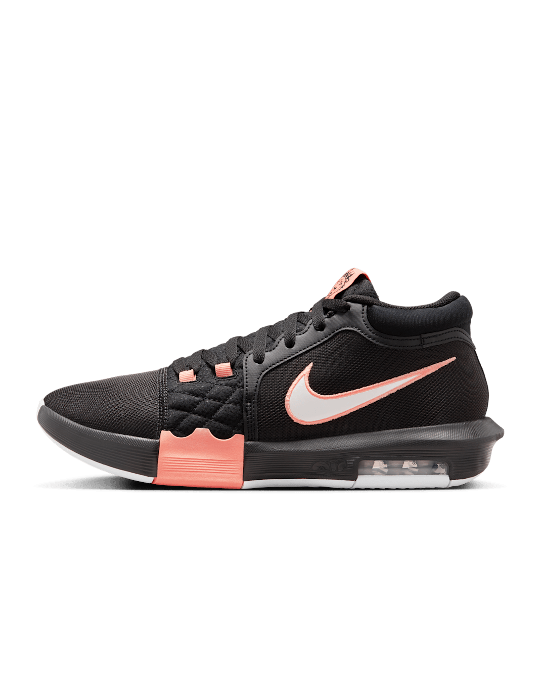 LeBron Witness VIII Basketball Shoes - Black/Apricot Agate/White