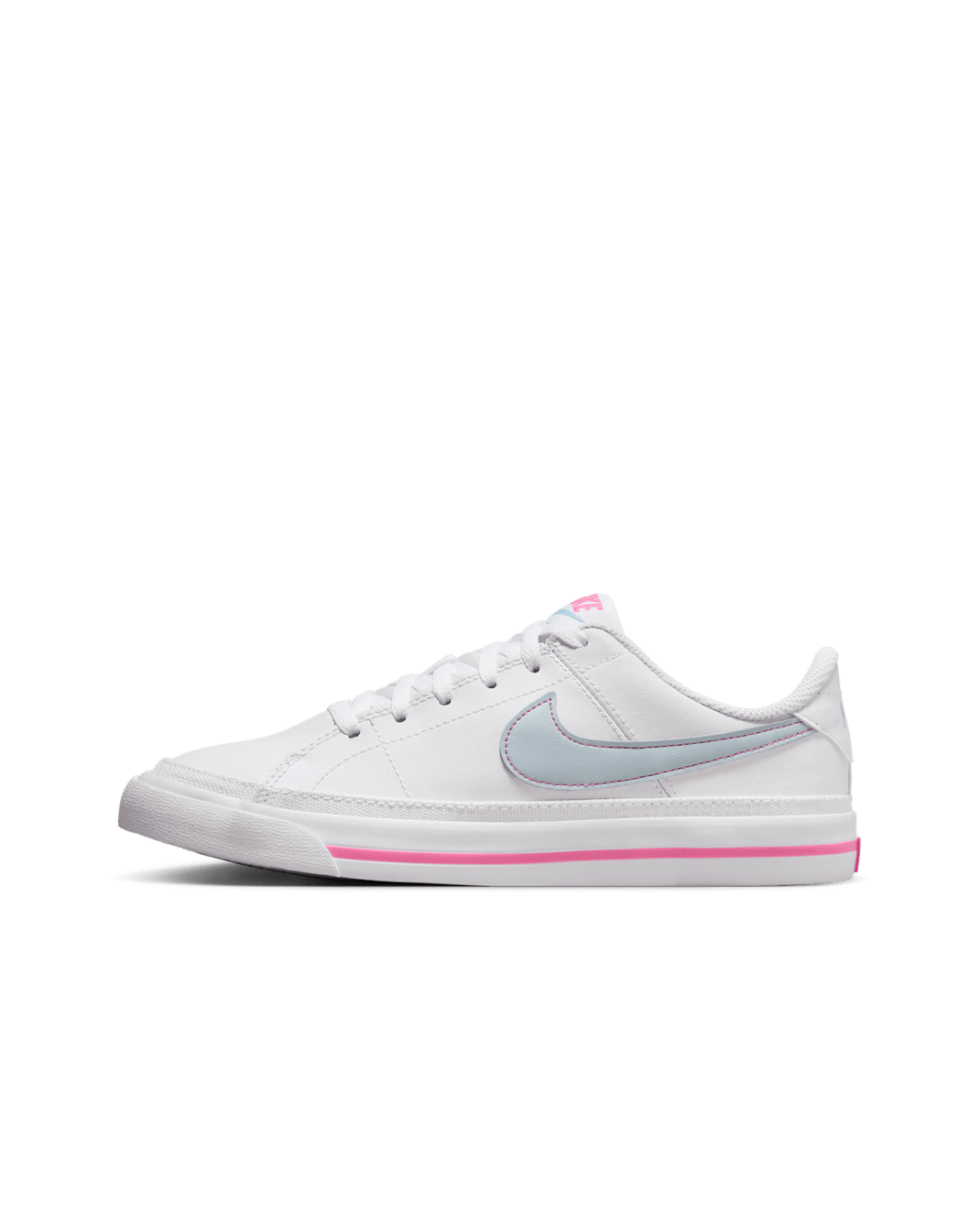 NikeCourt Legacy Older Kids' Shoes - White/Pinksicle/Light Armoury Blue